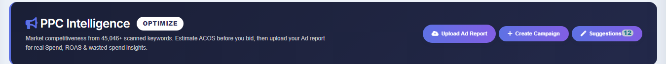Uploading an Amazon Advertising report into PPC Intelligence